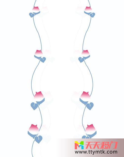 藤条桃红色花朵白色底纹桃红移图 偏爱藤条S-3833桃红