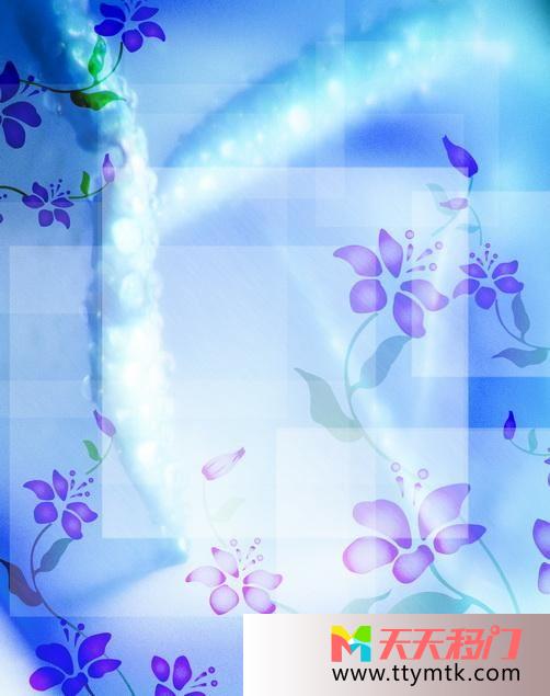 蓝花透明玻璃窗细语清幽移图 映影强化玻璃移门图片S-3150细语清幽