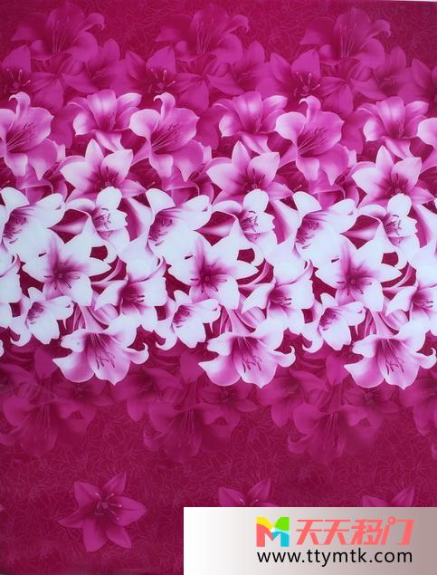 紫色花朵繁花白色光束百合之恋移图 繁华锦簇索亚衣柜玻璃移门H-1132百合之恋