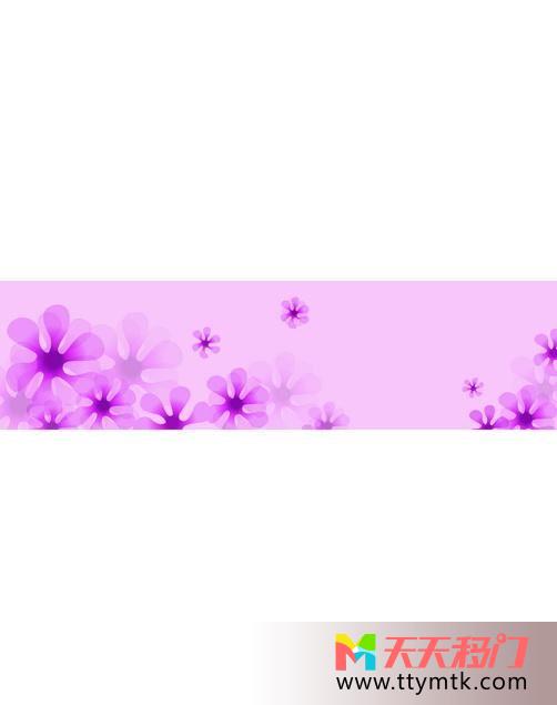 紫色花朵紫色缎带白色底纹牵挂移图 牵绊铝合金阳台移门HJ-278牵挂