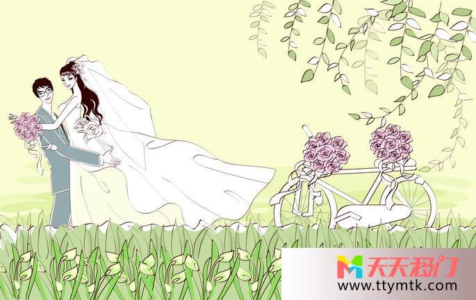 新婚夫妻花海柳絮移图 浪漫满屋HJ-560幸福恋人
