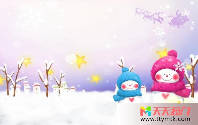 雪人围巾大雪雪中伙伴移图 人生伴侣强化玻璃移门HJ-825雪中伙伴
