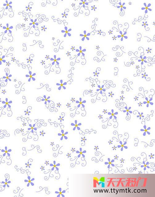 碎花蓝花白色底纹碎花移图 蓝色清新小碎花橱柜隔断门移门HJ-136碎花