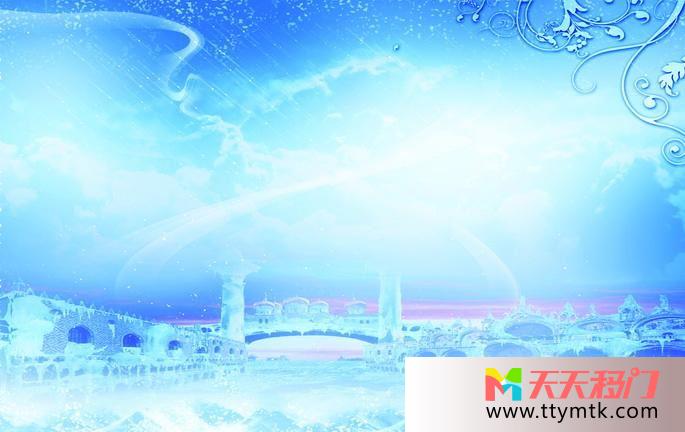 蓝色梦幻天宫门城堡移图 梦幻城门Y-1178城堡