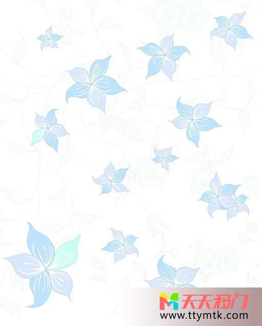 花叶子飘零花舞移图 花开起舞浴室移门Y-1231花舞