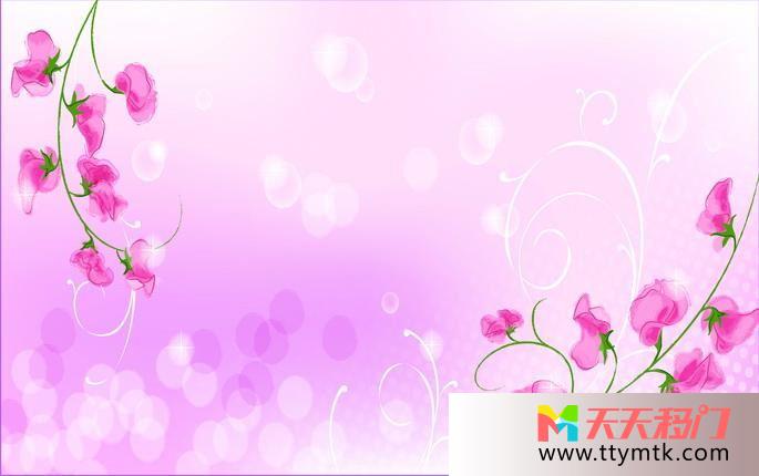 紫花圆圈藤蔓恋爱主义一移图 紫花灿烂卧室移门Y-1091恋爱主义一