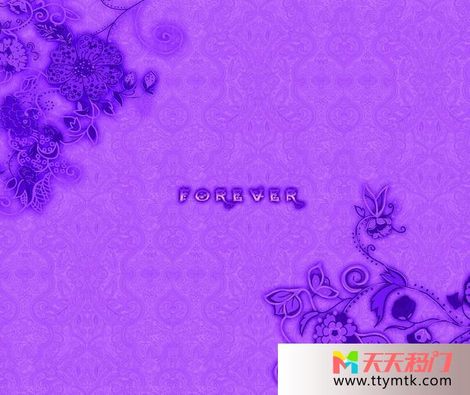 紫色花纹淡雅二移图 紫色永恒之爱Y-1530FOREVER二