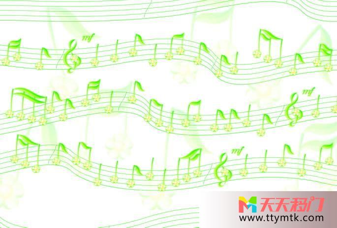 绿色清新移图 音乐的美丽Y-2223绿色音符