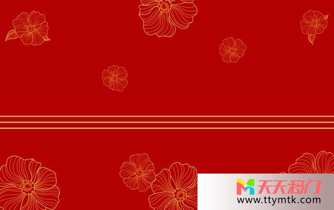 红喜庆祝福移图 喜庆的颜色中国移门图Y-2250迷恋花香二