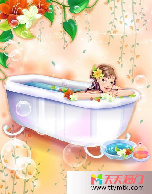 美好清香美人移图 美女沐浴图Y-2622沐浴
