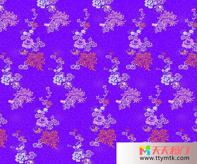 紫色印花古典移图 紫色高贵Y-2341紫菊物语