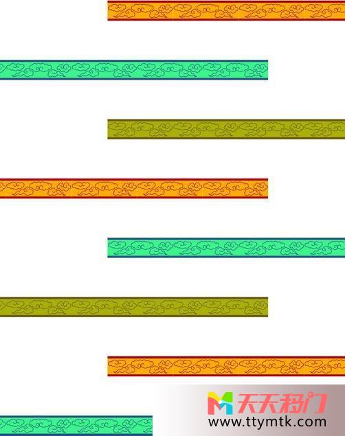 简单云条移图 云条拼图Y-3812云条
