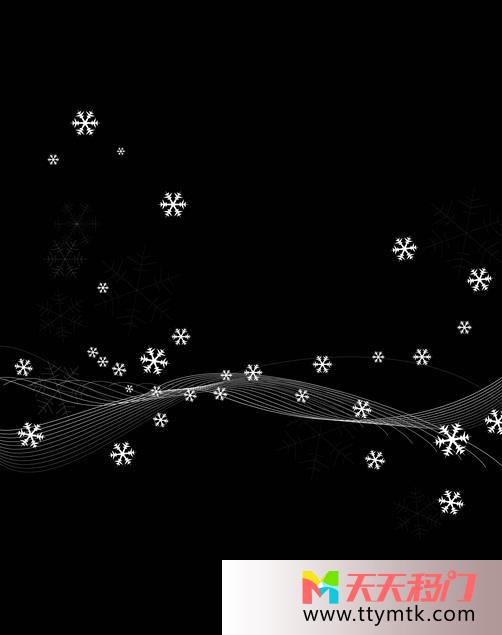 雪花线条黑色雪花线条移图 静谧的夜N-1217雪花线条