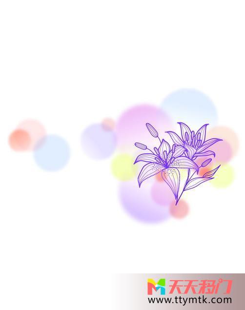 花朵气泡彩色移图 花间漫舞典雅玻璃移门N-1267