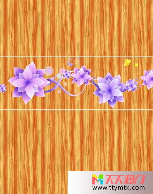 淡紫色花朵清新移图 陶醉子花朵中玉砂玻璃移门K-0189陶醉