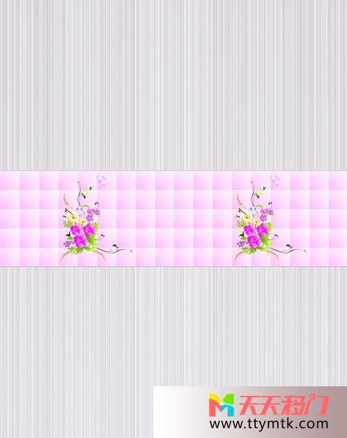 粉红花朵格子满园春色移图 粉红花园阳台移门图片K-0321满园春色