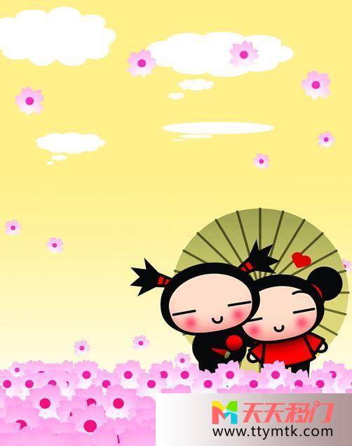 萌小孩花海移图 萌萌的小朋友K-0998小红花