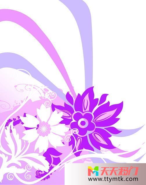 绚丽灿烂紫色移图 炫彩花纹索亚衣柜软包移门图片K-0507花颂