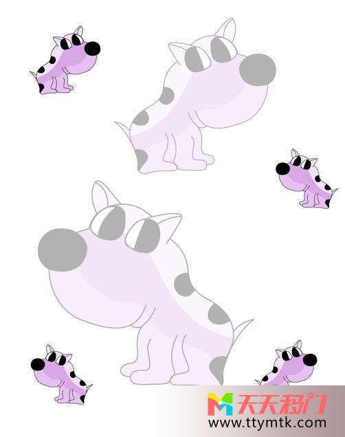 酷可爱卡通移图 酷酷的小狗K-0895斑点狗