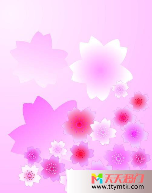 粉红花朵温馨移图 粉红花丛K-0425花坛紧簇