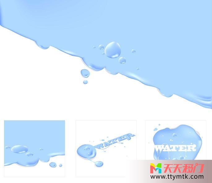 水珠淡蓝优雅水之缘移图 水乡强化玻璃推拉门衣柜SY-0390水之缘