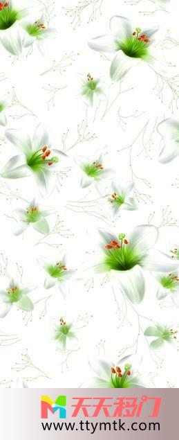 花朵白色清新移图 自然世界SY-1241百合世界