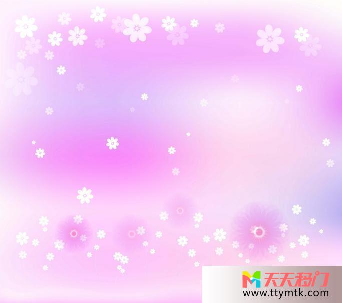 花朵白色淡粉幻想曲移图 天女散花SY-0324幻想曲