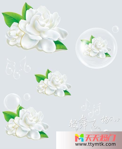 花朵白色唯美移图 轻舞飞扬SY-0306玫舞传情二