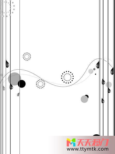水珠曲线黑白滴滴情怀二移图 黑白情怀SY-0360滴滴情怀二
