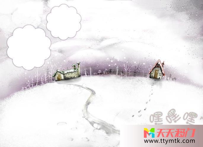 快乐雪光童话塞北的雪移图 嘿嘿玻璃移门图库大全SY-1004塞北的雪