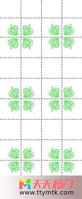 叶子虚线绿色新生移图 四叶窗格强化写真SY-1175新生