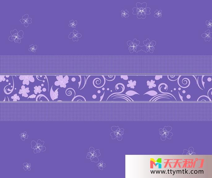 花朵素雅线条移图 紫色长空卫生间玻璃移门C-7008