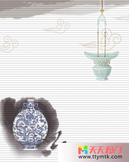 玉瓶陶瓷条纹移图 青花瓷条纹2014玻璃移门大全10-1461