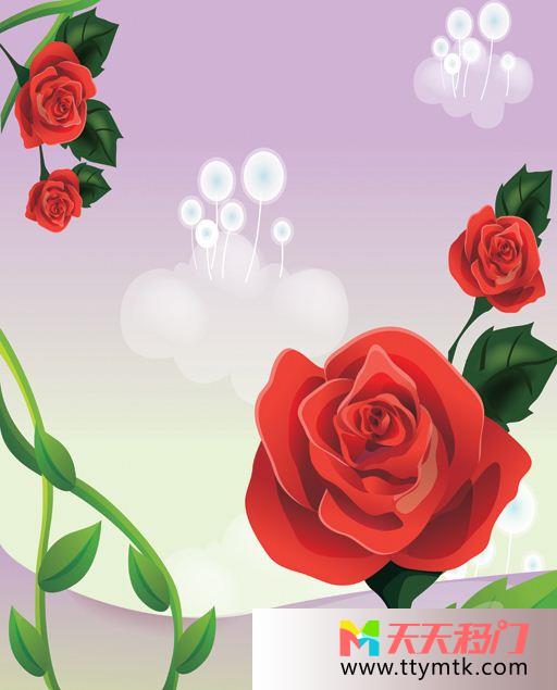 玫瑰气球祥云移图 等爱的玫瑰衣橱移门10-1214