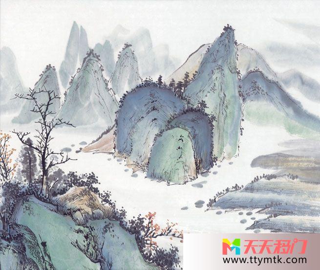 青山流水诗意江山多娇移图 名山大川C-3375江山多娇