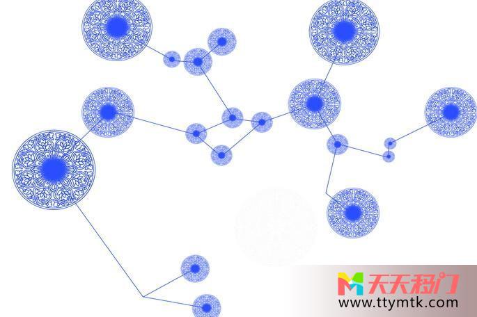 圆圈花纹线条星座的话移图 蓝色星座玻璃移门衣柜Q020星座的话04