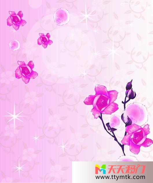 花朵花瓣花蕊移图 粉红色的回忆最新软包衣柜移门图片2753