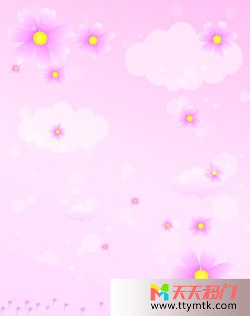 花朵温馨可爱移图 粉色天空TC-507