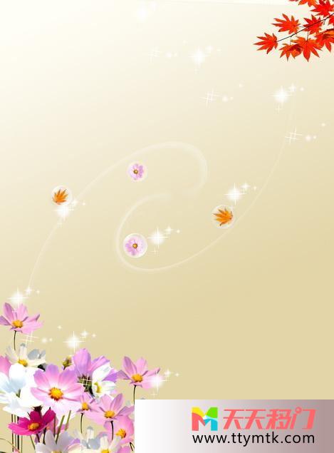 枫叶气泡花朵移图 落叶飘花Tx-m366