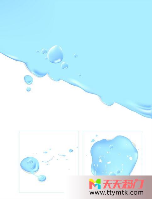 水珠柔美淡蓝移图 水的柔和TXC007