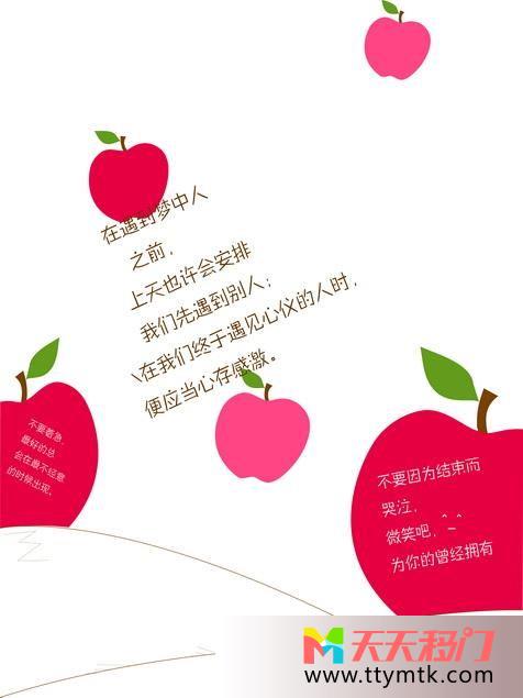 苹果红色汉字移图 小苹果TXE038