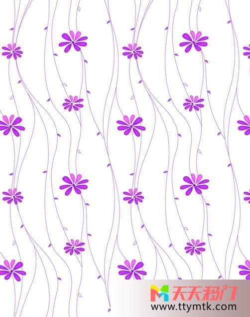 线条花瓣紫色移图 如梦如幻强化3d立体玻璃移门TXE252