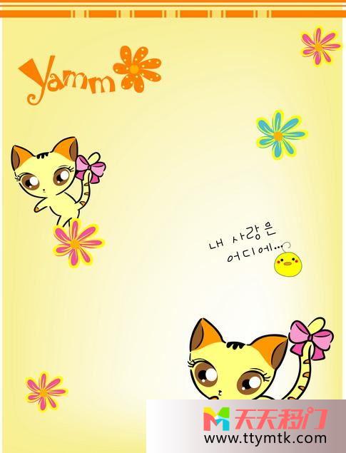 猫咪黄色卡通移图 可爱猫TXE522