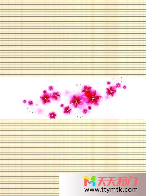 红花白色条带黑白细纹移图 古典红花写真强化TXF382