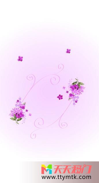 紫花藤蔓白色光圈移图 公园衣柜移门TXF360E