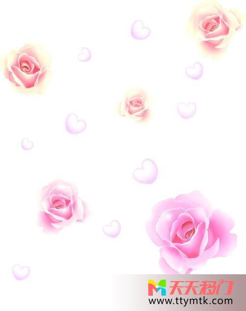 浪漫温馨玫瑰移图 浪漫玫瑰玻璃移门卫生间TXH584