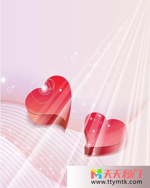 心形礼盒粉红移图 心形礼盒强化艺术玻璃移门txk182