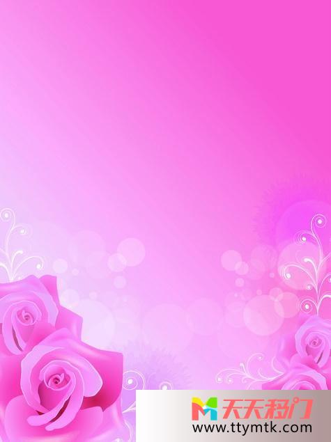 玫瑰光点粉色背景移图 粉色玫瑰花与光点强化玻璃推拉门TXM622