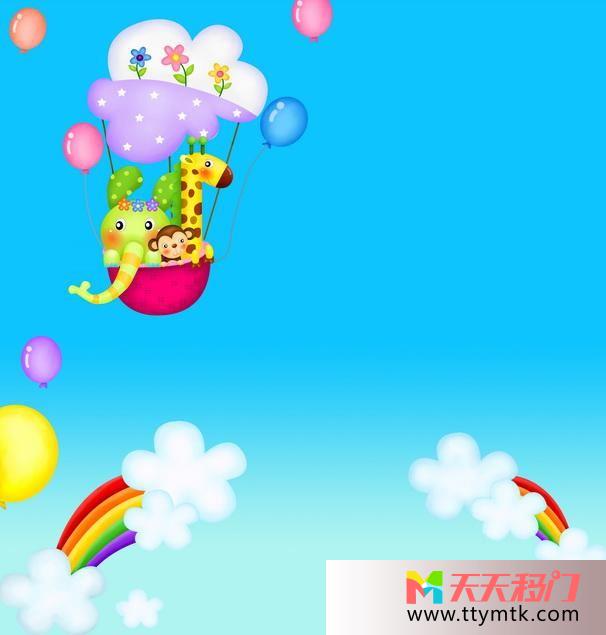 可爱大象气球移图 漫步天空强化玻璃txnKT010