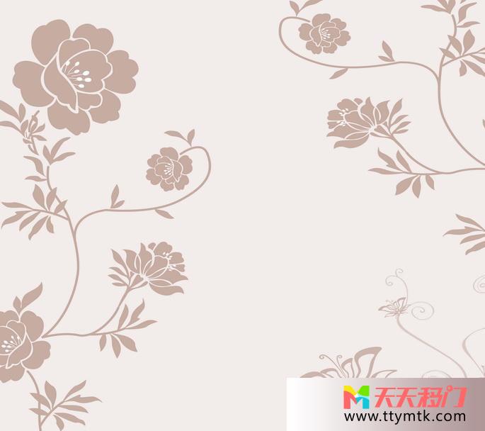 花肉色简单移图 浅色花纹卧室移门图GE-8218-1